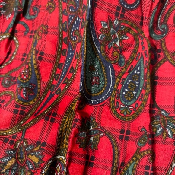 Vintage 70s/80s Koret Red Plaid Paisley Skirt Women’s Plus Size 24W Retro - Picture 6 of 7
